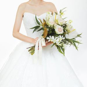 WB-33 ホワイト&ベージュのリゾートクラッチ