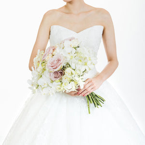 WB-34 ホワイト&ベージュのエレガントクラッチ