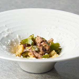 山原豚の赤ワイン煮と島マーミ(島豆)のカサレッチェ