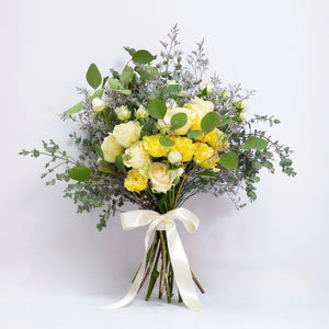 ホワイト&クリーム&パープルのロングクラッチ