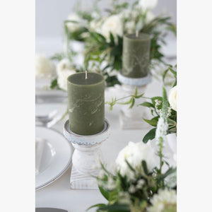 ラウンドキャンドル(モスグリーン)