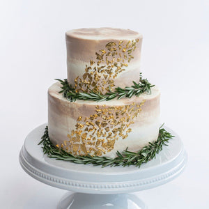 【Step5】トッピング:ハーブ ※ラウンドケーキのみ、ハーブの置き方は写真の通りになります