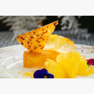 バニラと沖縄ラムのパイナップル パイナップルのカルパッチョとジェリー