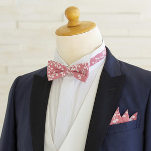 バティック製ネクタイ・ポケットチーフセット