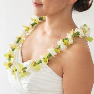 生花レイ カーネーション シングル(グリーン)