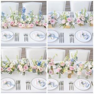 花器(左上:ウッド系 右上:ゴールド系 左下:陶器系 右下:ガラス系)