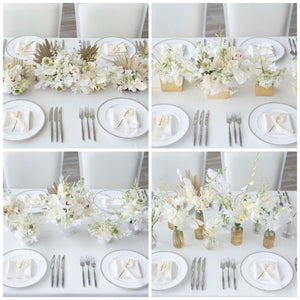 花器(左上:ウッド系、右上:ゴールド系、左下:陶器系、右下:ガラス系)