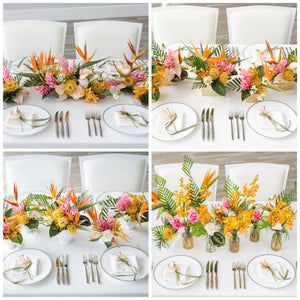 花器(左上:ウッド系 右上:ゴールド系 左下:陶器系 右下:ガラス系)