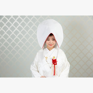 かつら綿帽子レンタル(ふち赤)