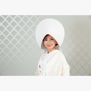 洋髪綿帽子レンタル(ふち赤)