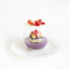 ブルーベリーカード ラズベリーピュレシュトロイゼルとベリープディング