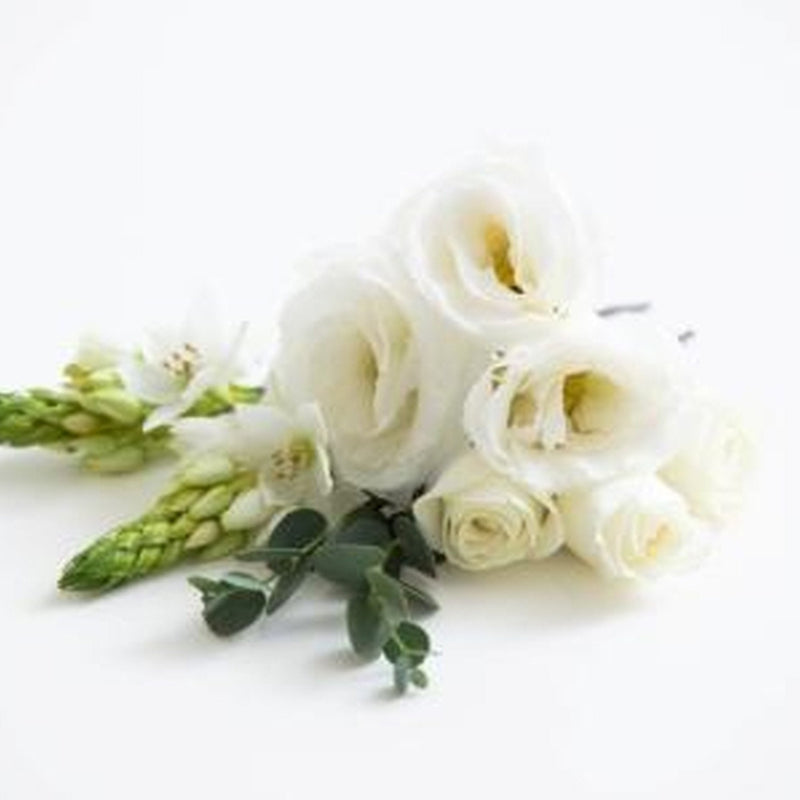 ブーケとお揃いのヘッドピースMIH-26 ナチュラルホワイトのクラッチ