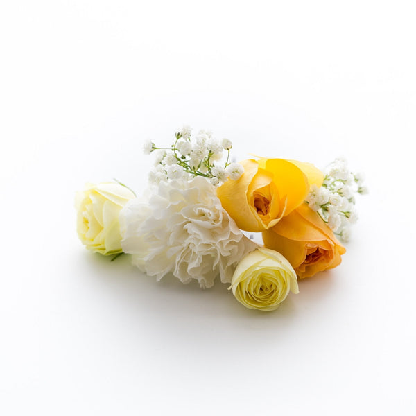 ブーケとお揃いのヘッドピースWBH-16 イエローローズとかすみ草