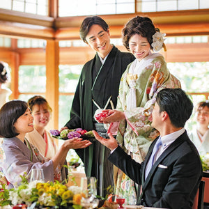[国内リゾ婚セレクション]藍色プラン 桜鶴苑 人前式  「桜祝言」