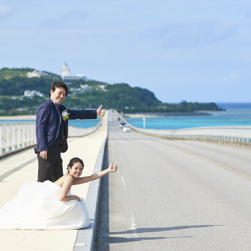 [古宇利島 空と海のウェディング限定] 古宇利大橋フォトツアー